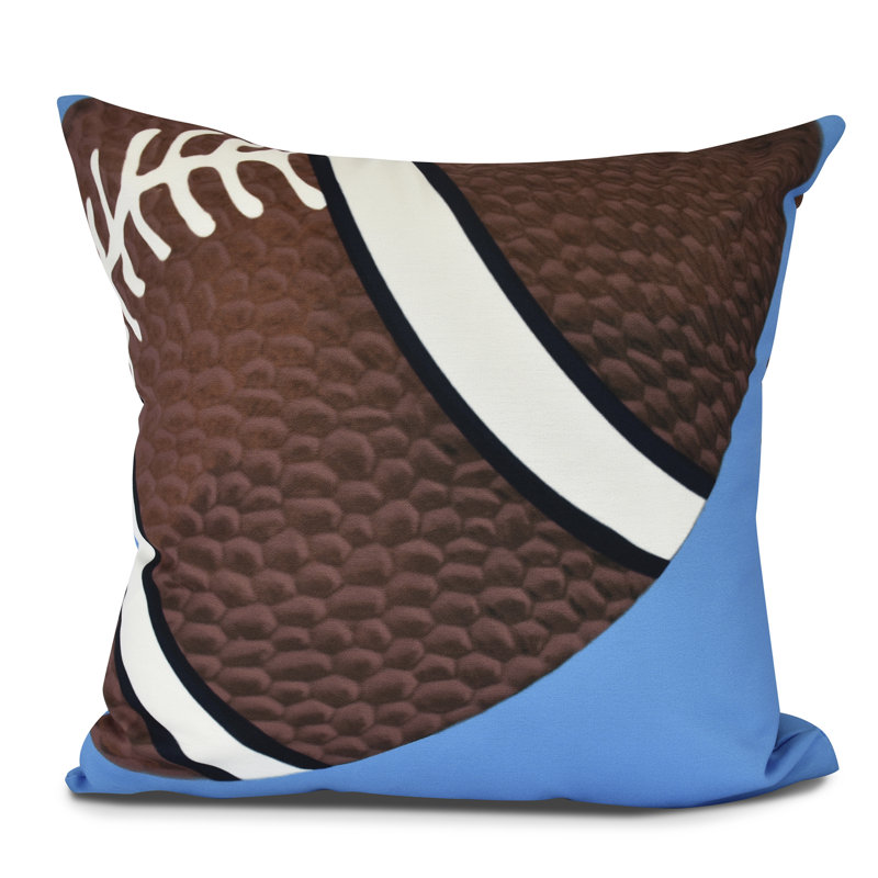 Housse et insert de coussin carré Goals, Gourds and Gatherings, Bleu, H 20 po x l 20 po