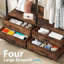 Organisateur de garde-robe autoportant 47,2 po avec 4 tiroirs et 8 crochets