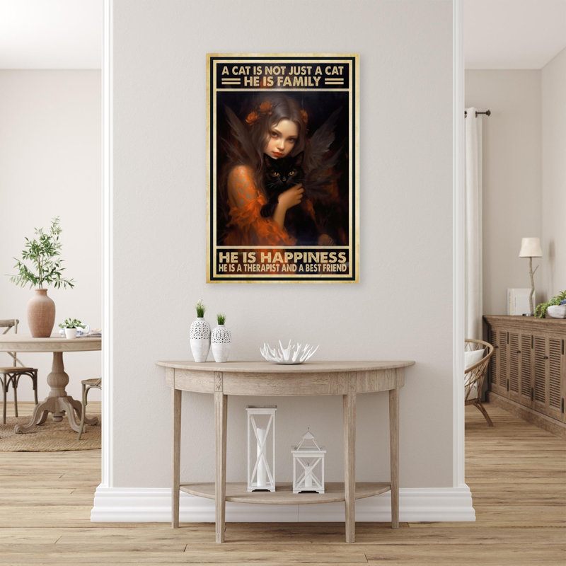 «A Cat Is Not Just A Cat On», impression sur toile, H 36 po x l 24 po x P 1,25 po