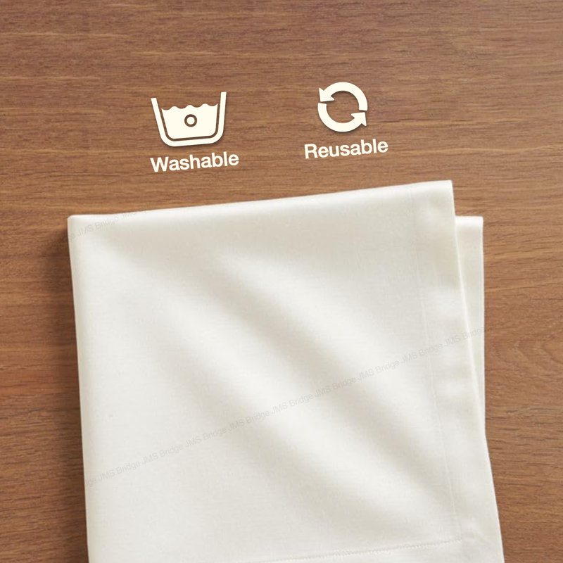 Cotton White Colour Square Napkin (Set of 12)