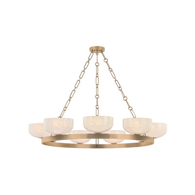 Troy Lighting Caelum Chandelier in Patina Brass