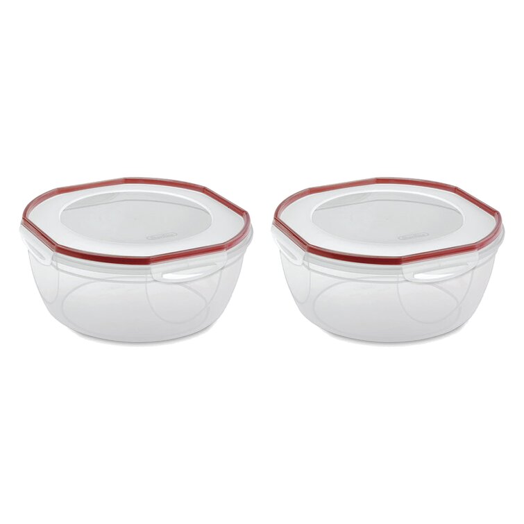 Wholesale Sterilite Food Container - 2.5QT CLEAR W/RED GASKET