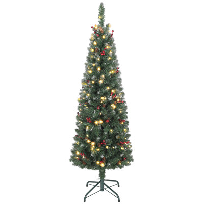 Arbre de Noël 5 pi avec crayons argentés et paillettes argentées