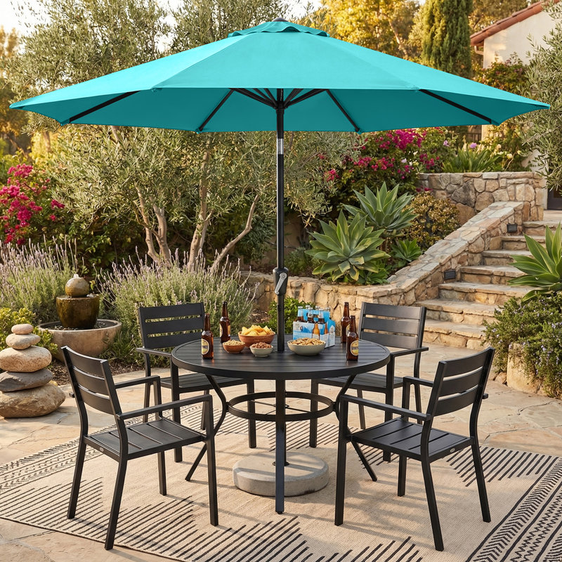 Parasol Cutts Market, Turquoise, 9'