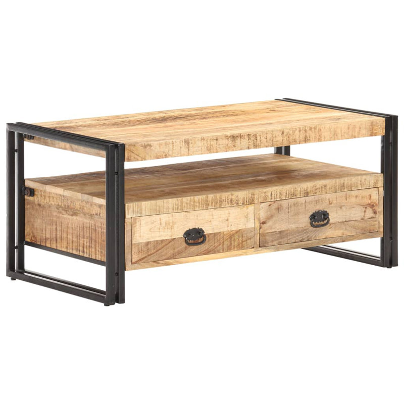 Jamie Sled Coffee Table with Storage, Oak