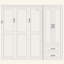 Lit escamotable avec armoire de rangement et tiroirs, tête de lit tapissier Murphy-133671877