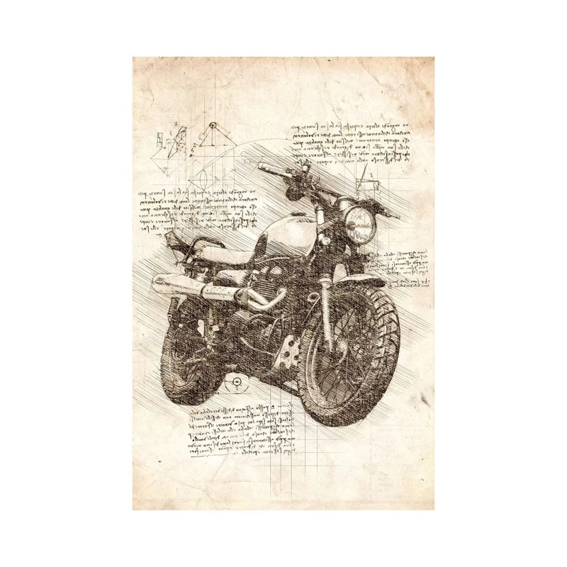 Old Motorcycle by Cornel Vlad - Wrapped Canvas Gallery-Wrapped Canvas Giclée, 66.04 cm H x 45.72 cm W