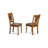 5 Piece Dinette Set for 4 Includes a Rectangle Dining Room Table with Butterfly Leaf and 4 Linen Fabric Kitchen Dining Chairs, Saddle Brown-49679099