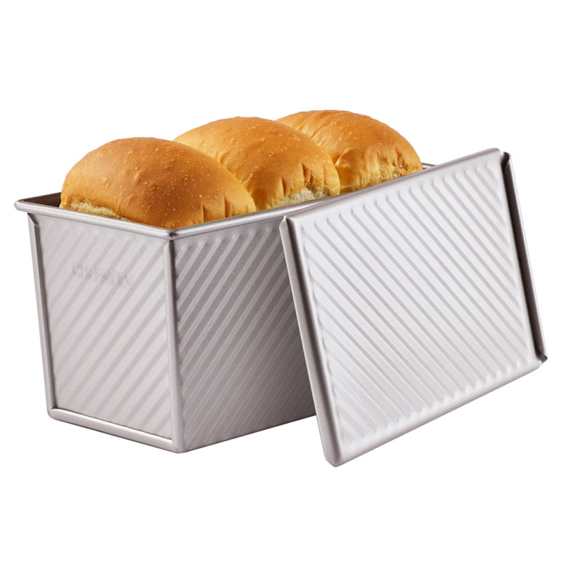 Boîte à pain ondulée 0,55 lb avec couvercle Chefmade, H 4,5 po x L 8,3 po x l 4,7 po
