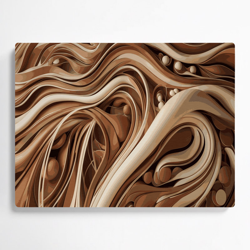 «Biomorphic Abstraction 50», art mural en métal brun, H 11 po x l 14 po