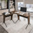 Buettner L-Shaped Metal Base Computer Desk