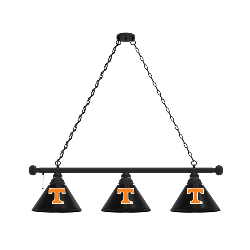 3 - Light Pool Table Lights Pendant, Black, Tennessee Volunteers