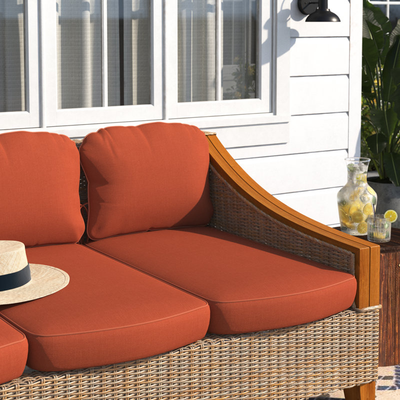 Kippie Sunbrella Outdoor 5'' Adirondack Chair Back Cushion, Brick