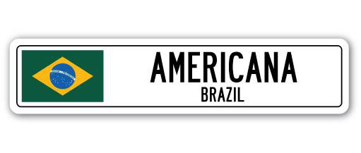 Panneau de signalisation en aluminium Beaton Americana, drapeau du Brésil, H 6 po x l 24 po x P 1 po
