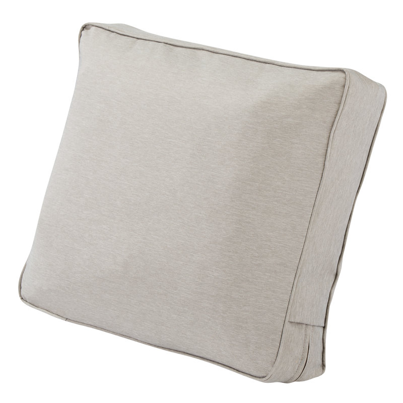 Montlake Outdoor 4'' Dining Chair Back Cushion, Heather Gray Polyester, 20" H x 21" W x 4" D