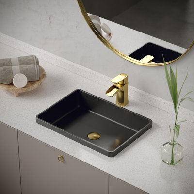 Karran Kassel Single Handle Single Hole Basin Bathroom Faucet With Matching Pop-up Drain