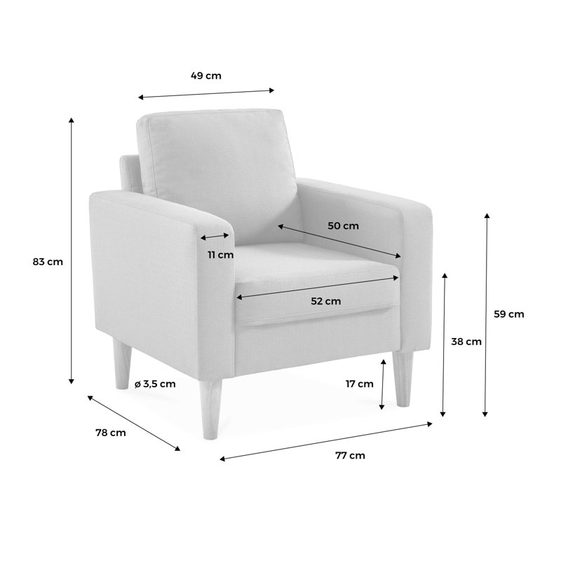 Maxman 77cm Wide Tufted