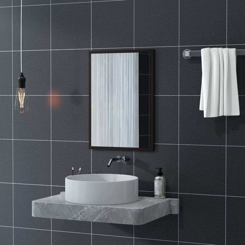 Miroir de salle de bain mural 20 po x 28 po, H 27,6 po x l 19,7 po x P 0,8 po