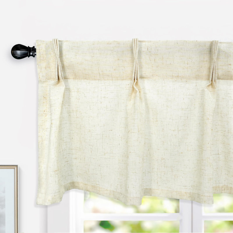 Cantonnière de cuisine Wadiya, L 108 po x L 16 po, Beige
