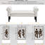 Banc de chambre de 52 po avec revêtement en lin blanc crème pour une expérience décorative confortable