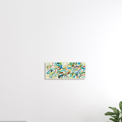 " Complexity Energetic Blue Green White Curved Lines "