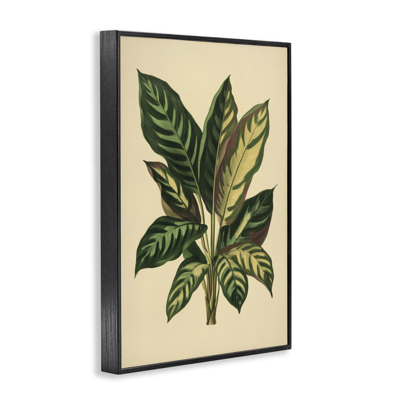 Giclée encadrée de feuilles tropicales à feuilles vertes, design par Petal Prints Design, H 30 po x l 20 po
