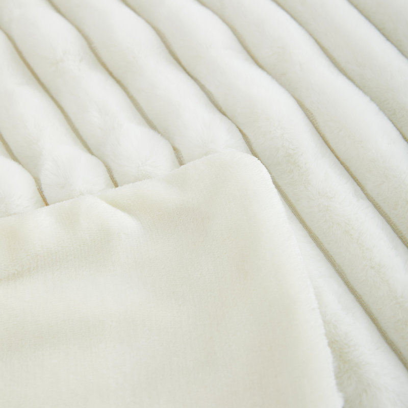 Throw Blanket, White, 63" W x 79" L