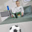 Kids White Single Bed – Football