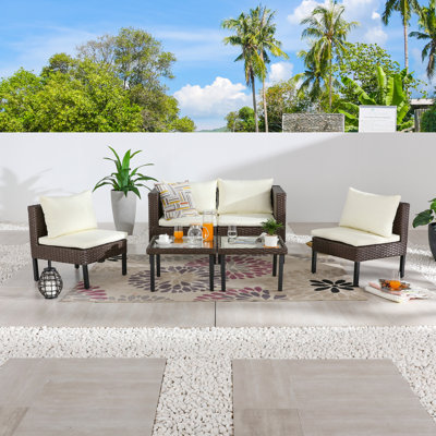 Montrose 4 - Person Patio Conversation Sets with Cushions