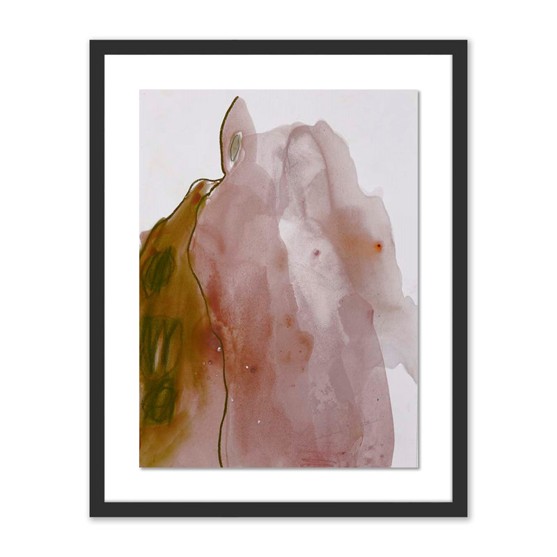 « abstract désert iv » par kim whiteside-picture image, reproduction d’art sur papier, H 24 po x l 19 po x P 1,5 po, Noir