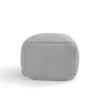 Prism 18" Wide Handwoven Square Pouf
