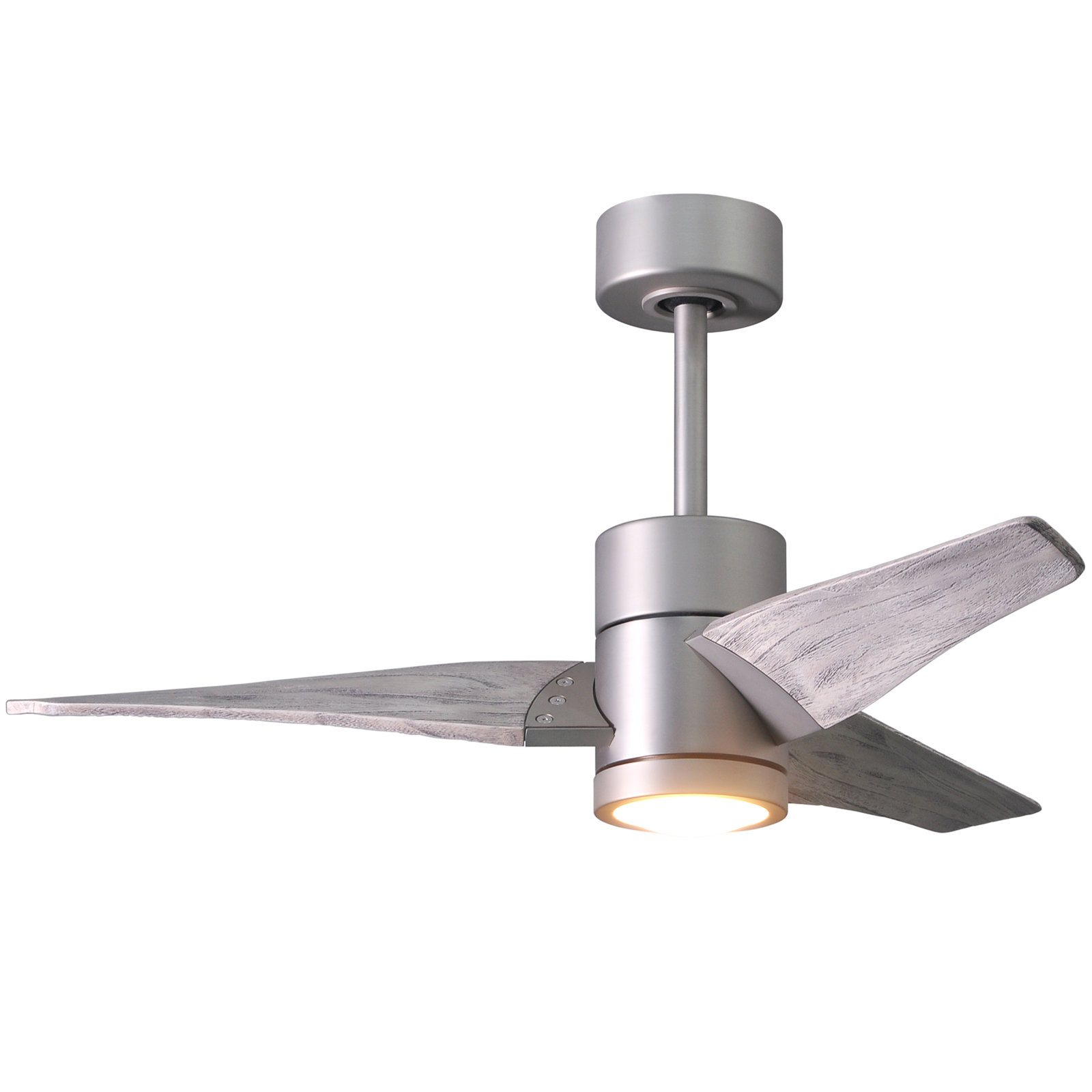3 Blade Ceiling Fan with LED Light Kit, Brushed Nickel/Walnut, 42", Barn Wood Tone
