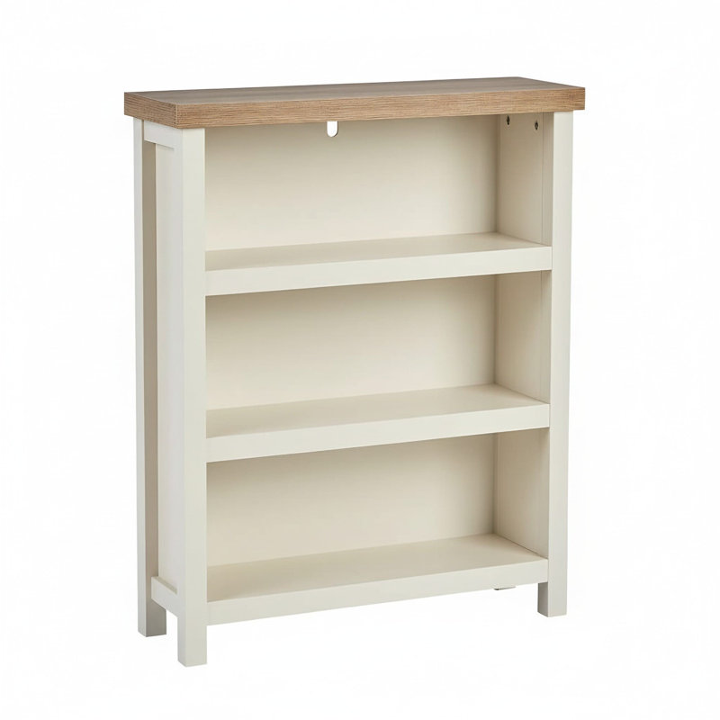 Rasco Bookcase Shelving 36mm Thick Top Unit, 87cm H x 70cm W x 22.5cm D, Cream
