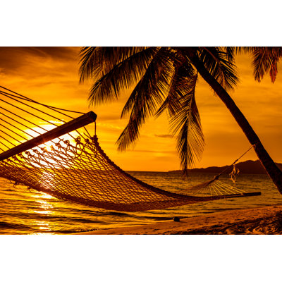 Hammock At Beach - Wrapped Canvas Print