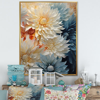 «White Mums In Blue Dream II», reproduction sur toile