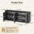 Ebern Designs 64" Vertical-Striped 4-Door Sideboard-1180795830