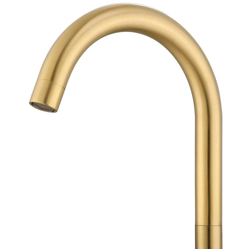 Nova Widespread 2-handle Bathroom Faucet, Brushed Titanium Gold
