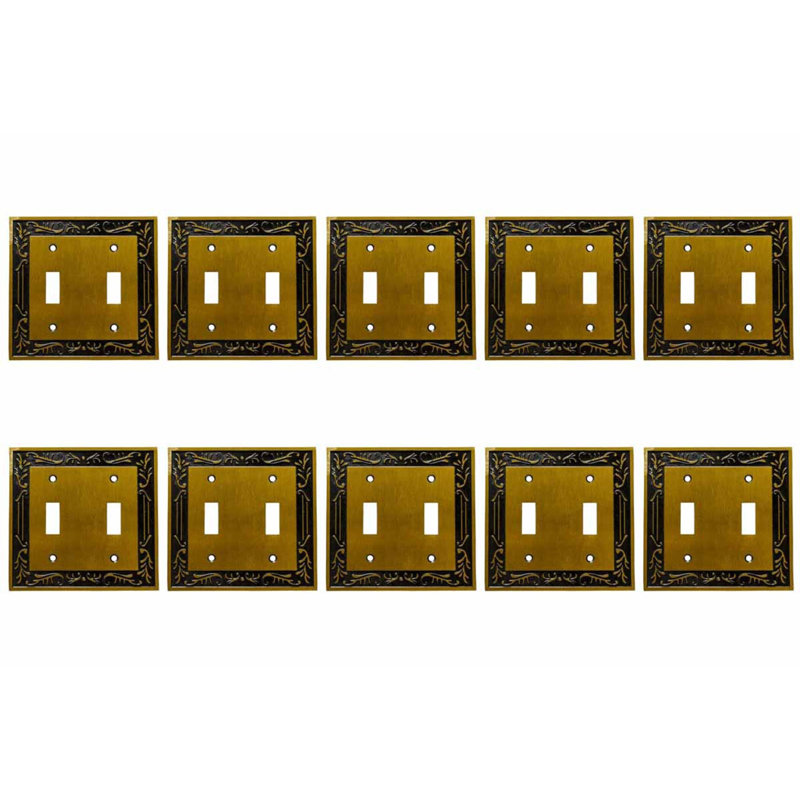 2 - Gang Toggle Light Switch Standard Wall Plate