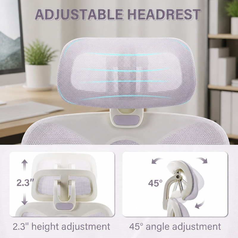 Chaise de bureau ergonomique avec repose-pieds