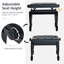 Feltault Faux Leather Piano Stool Height Adjustable Seat Keyboard Bench Black
