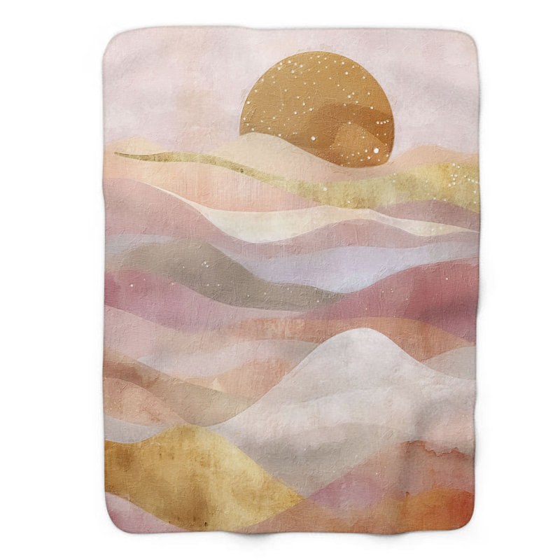 Jeté Boho Dusty Dreams - 1 pièce Sherpa Premium, L 60 po x L 80 po