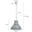 Irene 1 - Light Grey Dome Pendant