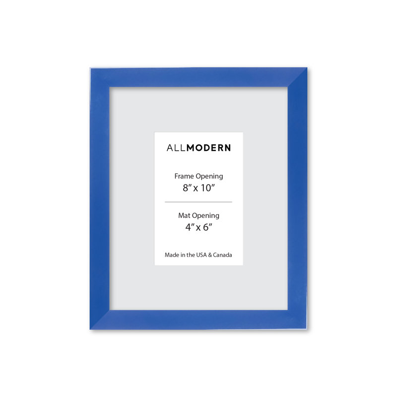 Cadre photo en bois massif Willin, Bleu port maritime, L 9,75 po x H 11,75 po