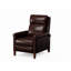 Fauteuil inclinable à dossier en cuir espresso Aniv