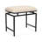 Trion Modern Boucle Upholstered Bench with Black Metal Legs, Cream, 19.5"