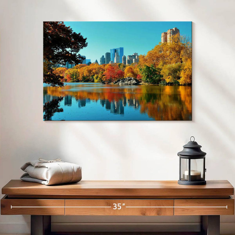 R camion Central Park en automne, H 16 po x l 24 po
