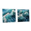 Fauvisme «Blue Waves - Ocean», ensemble de 2 peintures murales en acrylique-1583988801