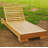 Jess Teak Single Chaise Lounger White Cushions