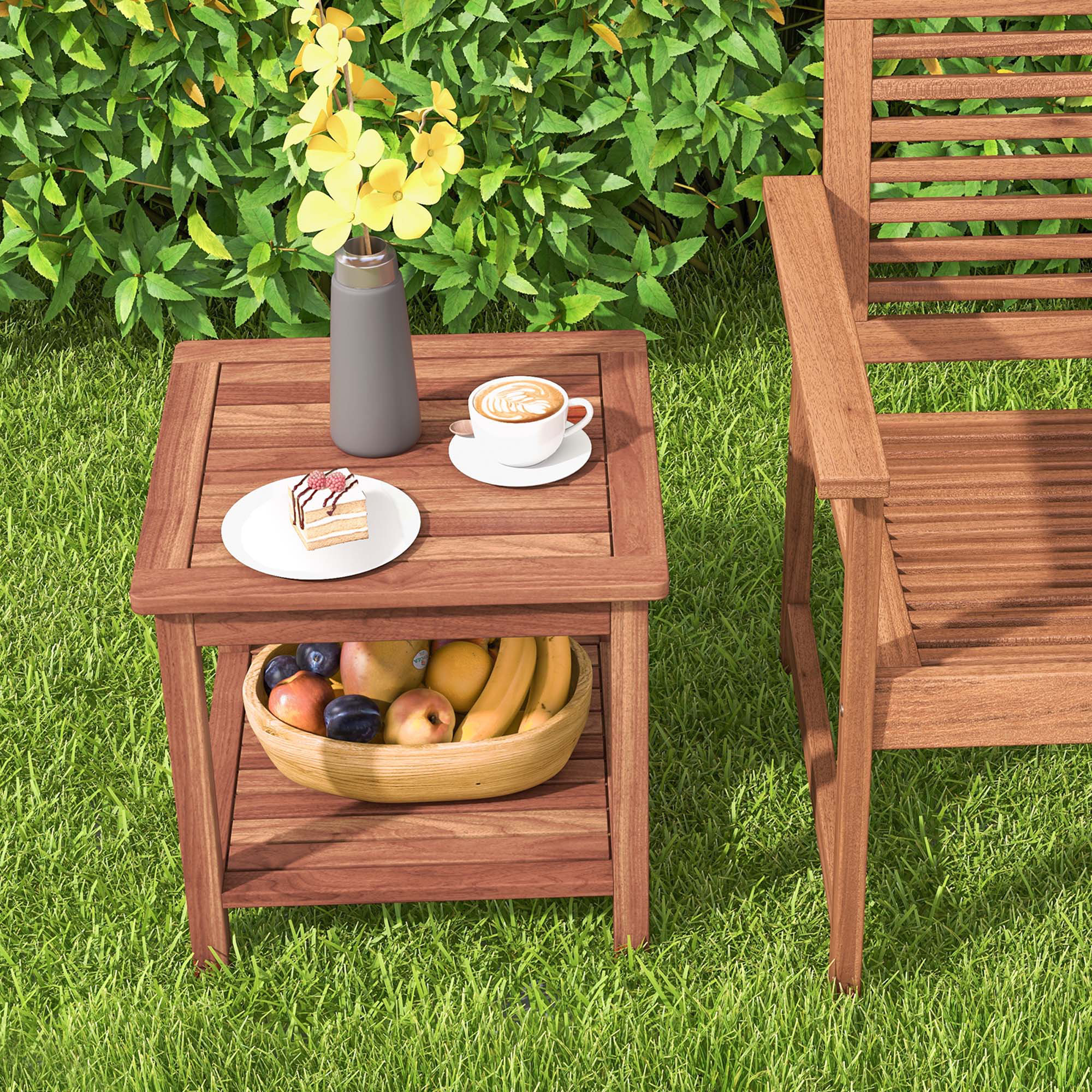 Lark Manor Arshaan Square 18'' L x 18'' W Outdoor Side Table & Reviews ...