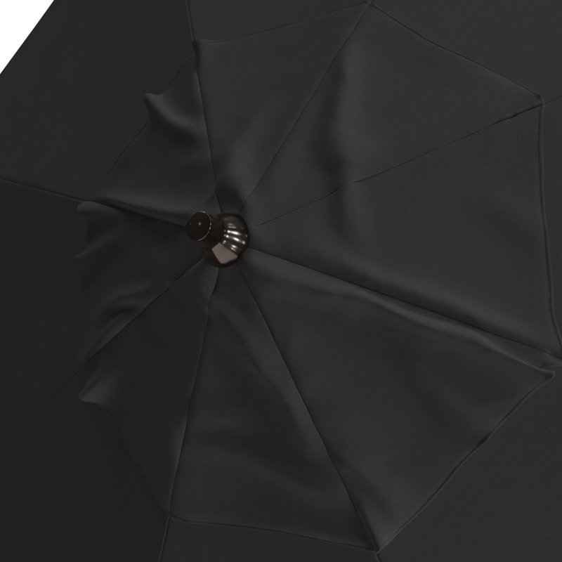 Parasol de marché 9 'Khoury, Toile Sunbrella® noir